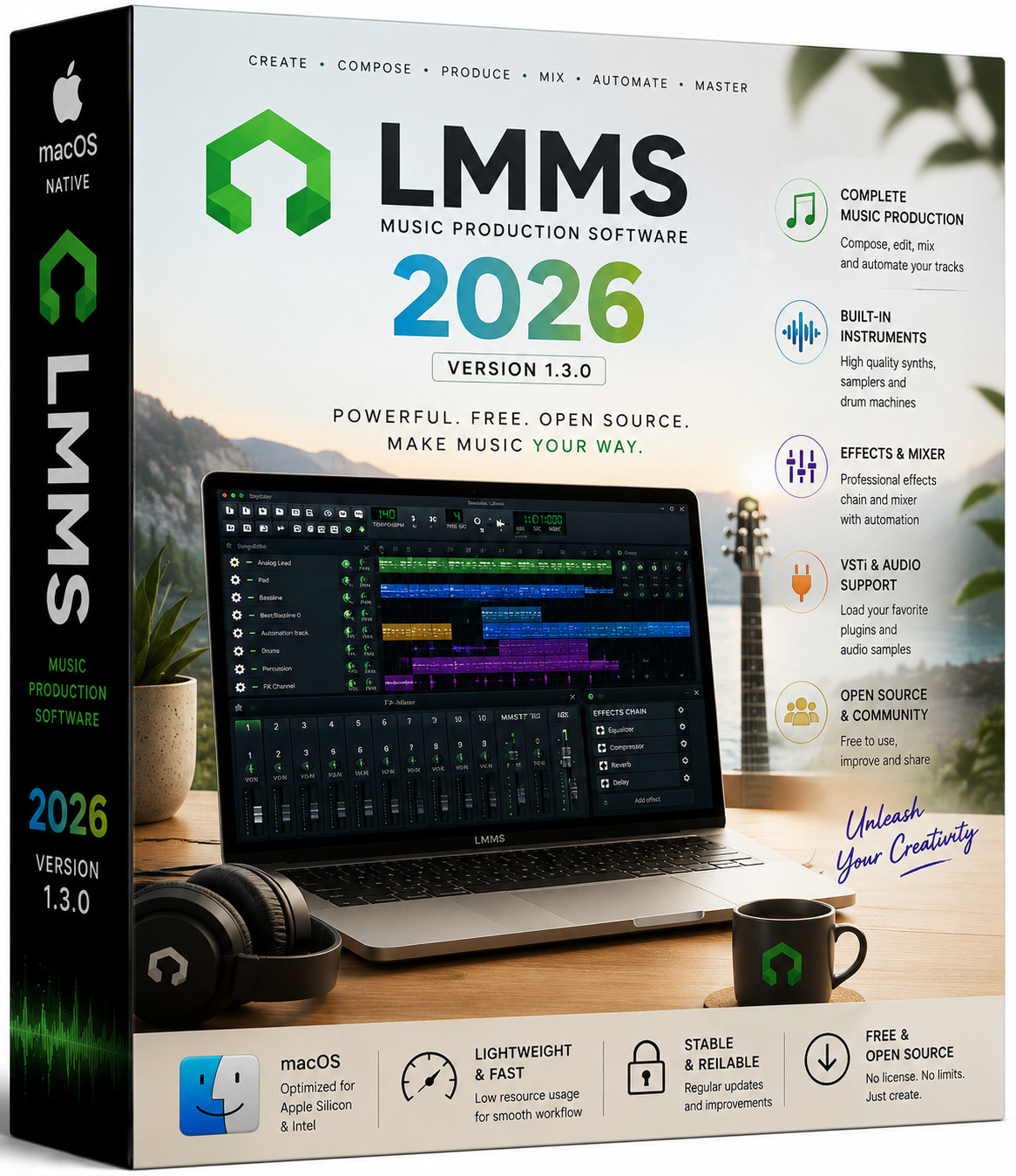 Music Production 2026 V9.6 Software Beats MultiTrack Audio Editor Mixing  ~ Mac