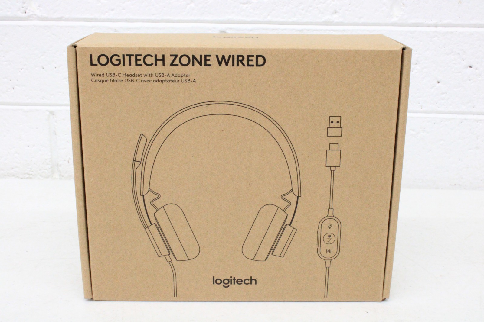 Logitech New in Box Zone Wired USB-C Headset with USB-A Adapter