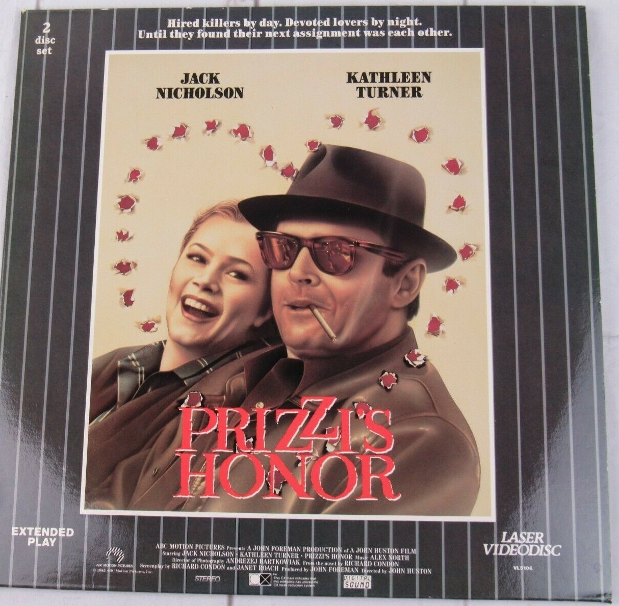 Prizzi's Honor, Jack Nicholson, 2 Disc Set Extended Play Laser Disc R