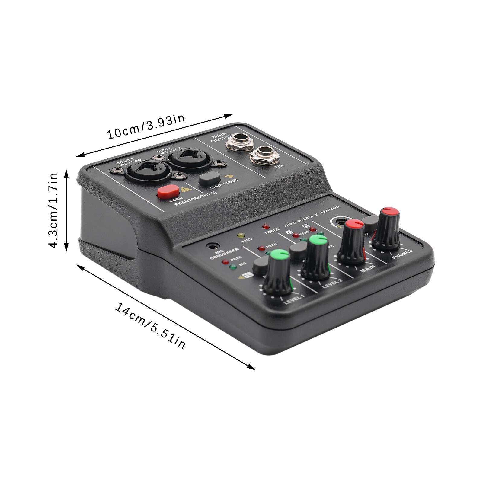 4-Channel DJ Mini Audio DJ Mixer Console Professional Controller Sound Mixer 48V