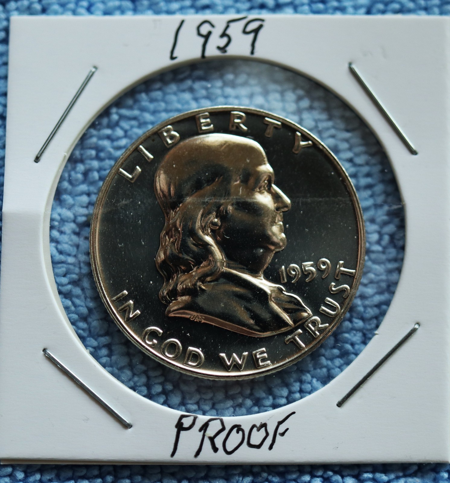 Choice Gem Proof 1959 Silver Franklin Half Dollar Very Lustrous #2