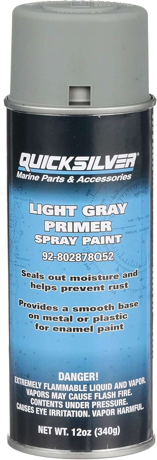 Quicksilver Light Gray Primer Enamel 802878Q52 Spray Paint Marine Engine NEW