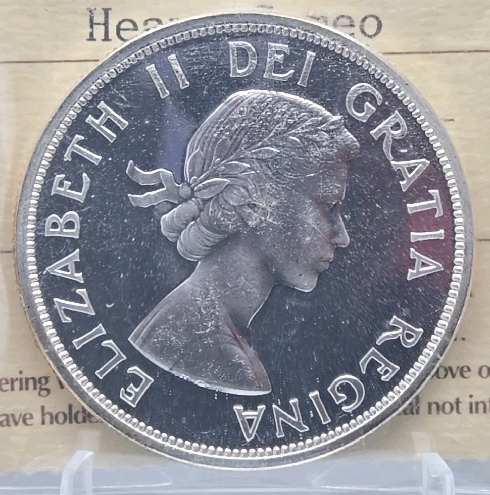 1963 CANADA SILVER $1 COIN ICCS PL 65 HEAVY CAMEO