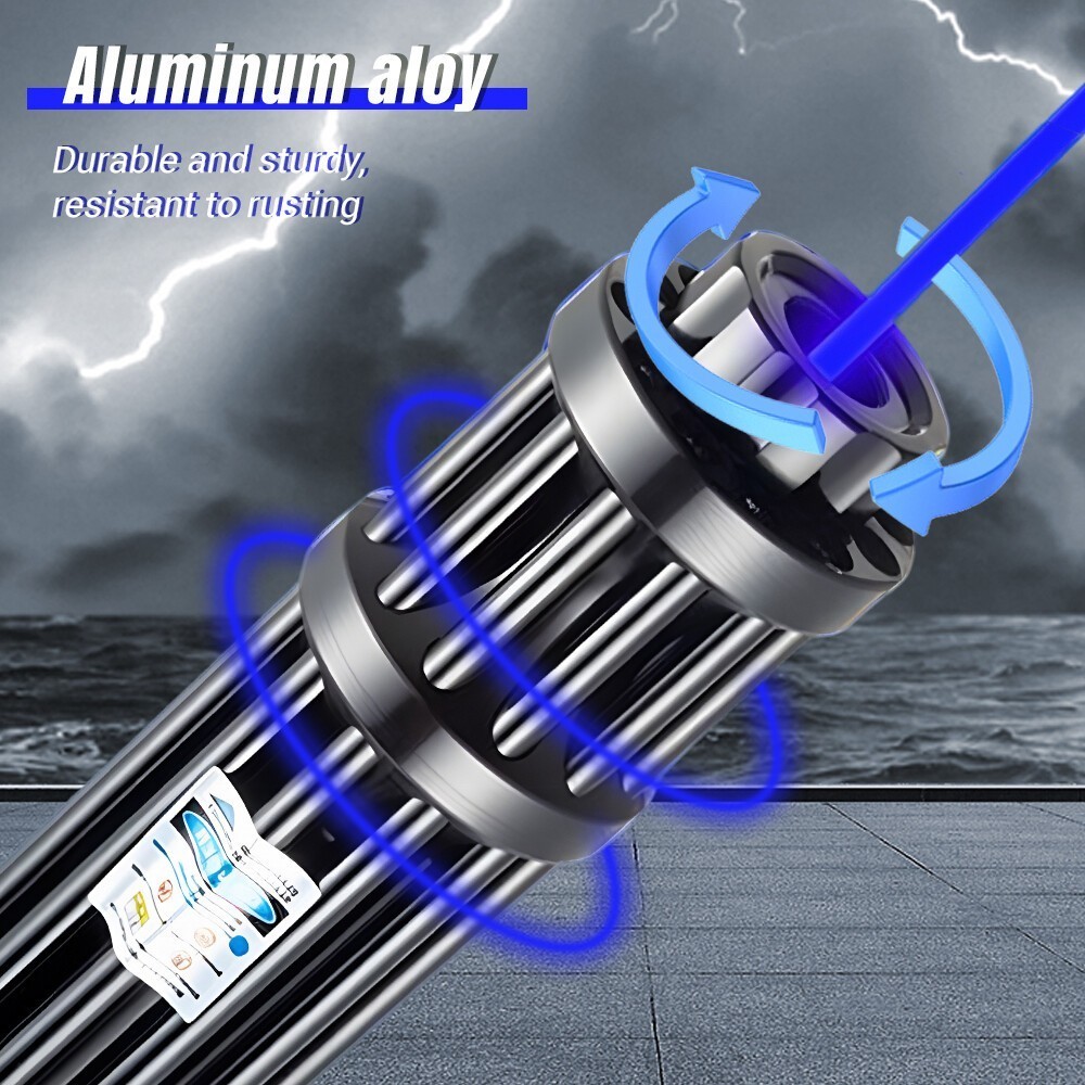 Watt Adjustable High Power Blue Burning Laser Pointer Visible Dot Torch Light US
