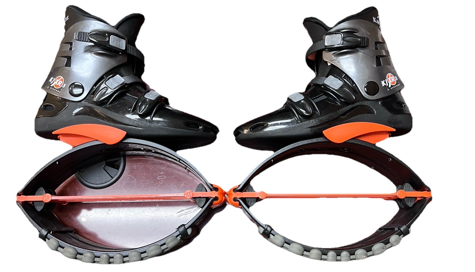 Kangoo Jumps KJ XR3 Rebound Shoes Black Orange Size M Exercise Fitness EUC
