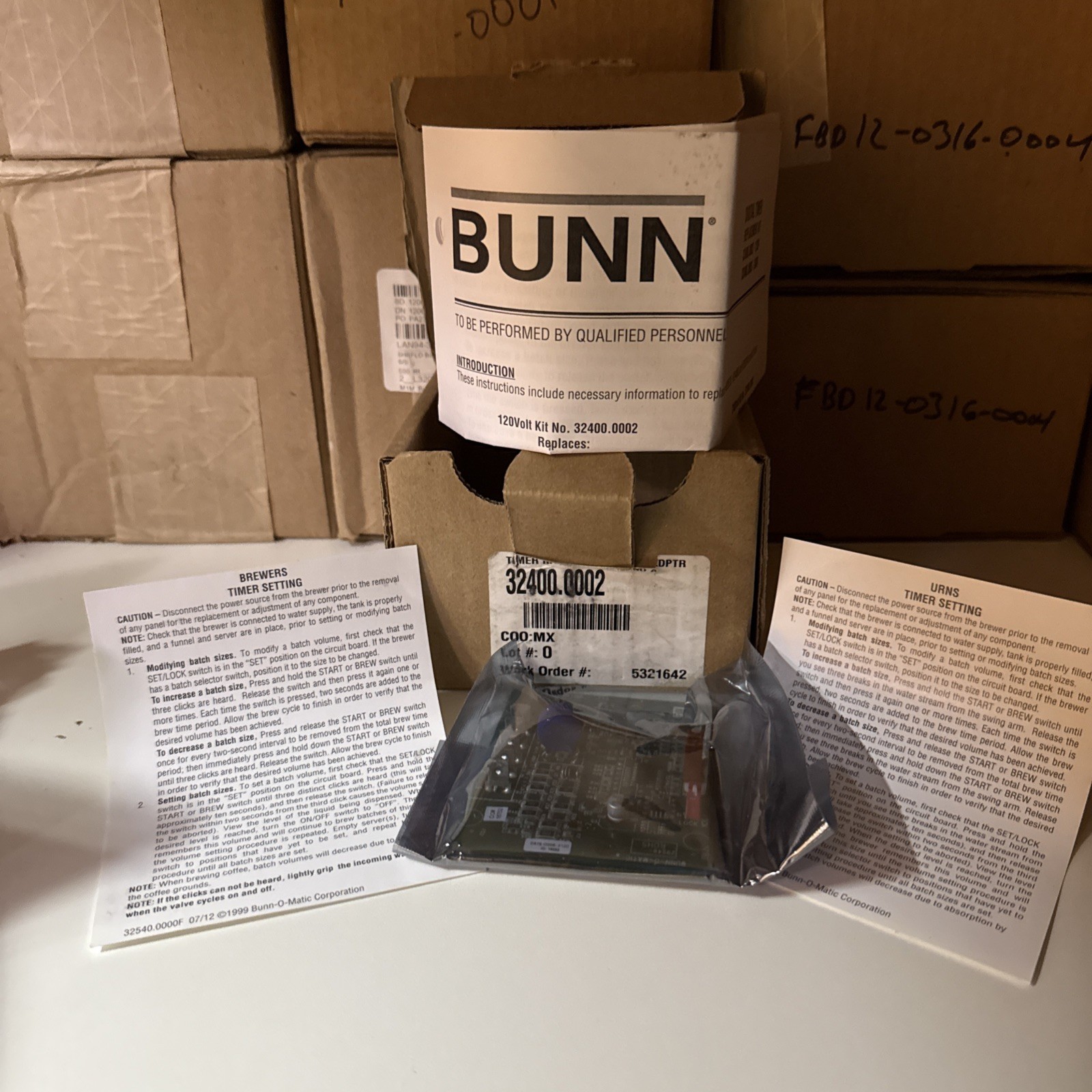 OEM Bunn Timer Kit, Digital, 120V 32400.0002