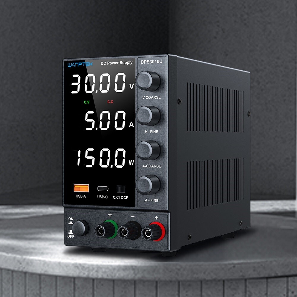 Wanptek Adjustable DC 0-30V 0-5A Lab Power Supply Variable Bench Switching