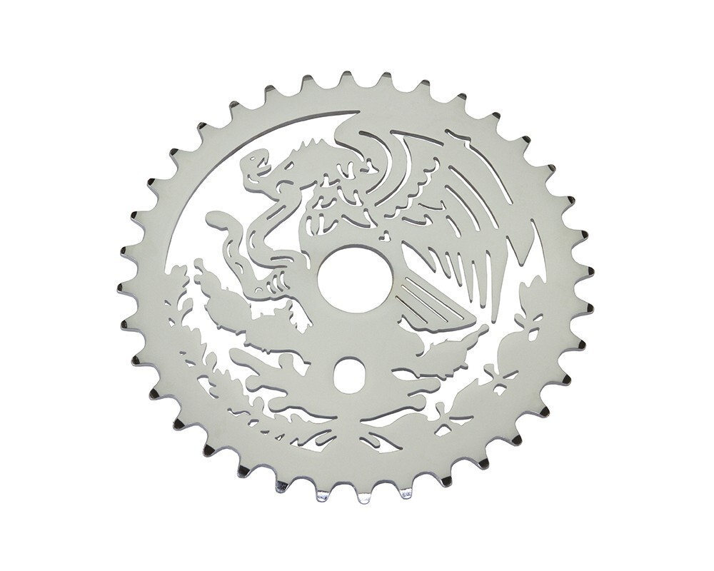 F&R VINTAGE LOWRIDER Bicycle STEEL MEXICO FLAG 36T CHROME 1/2" X 1/8" SPROCKET