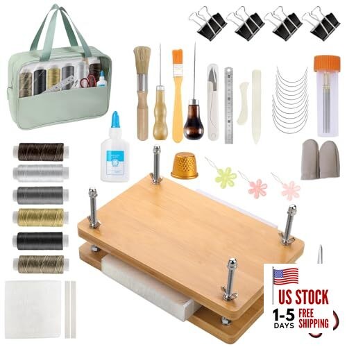 Book Binding Kits, Book Press, 11.6 x 7.8 Inch Bookbinding Tools Bookbinding