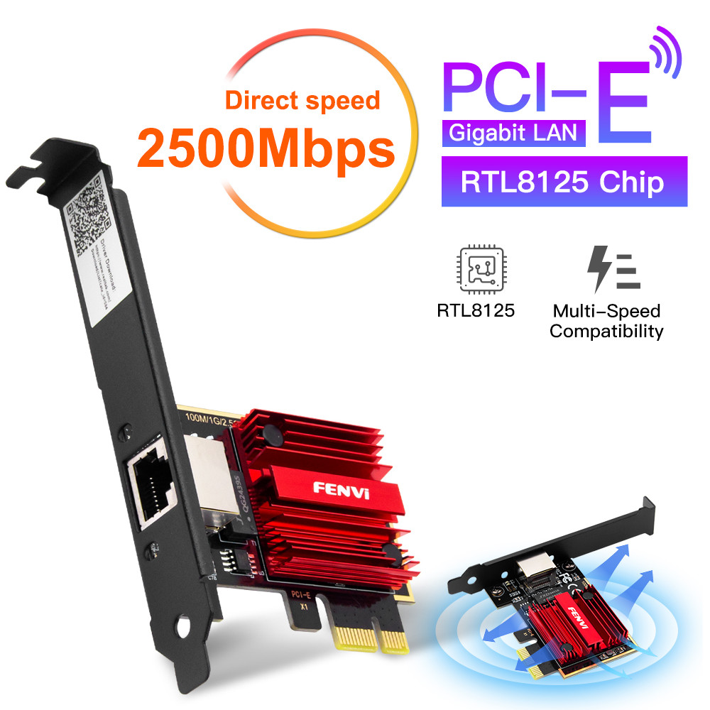 2.5G Base-T PCI-E Network Adapter 2500/1000/100Mbps PCI Express Gigabit Ethernet