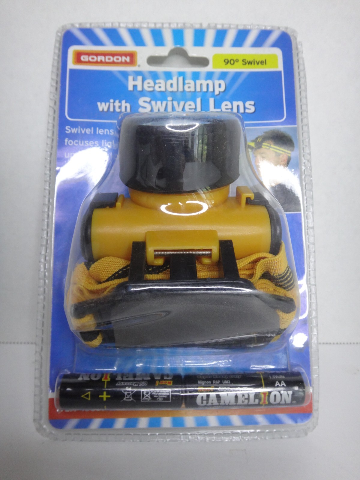 NEW Waterproof Swivel Headlamp Camping Hiking Cycling Construction Dog Walking