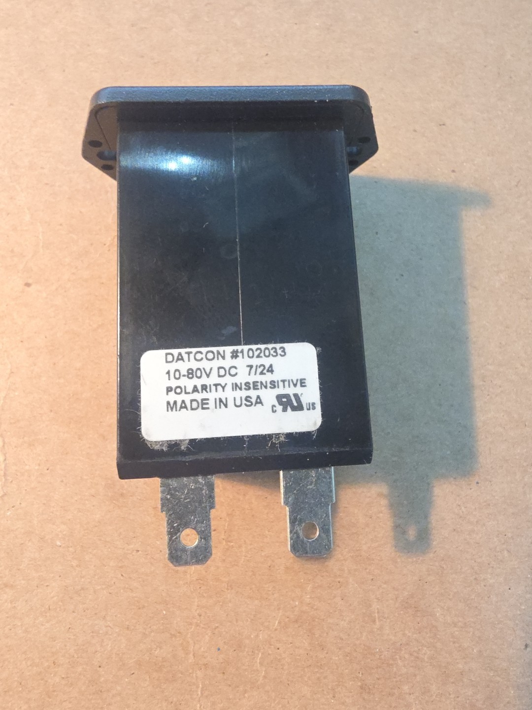 New Datcon 102033 Mini Rectangular Engine Hour Meter (10/80 VDC) Free Shipping
