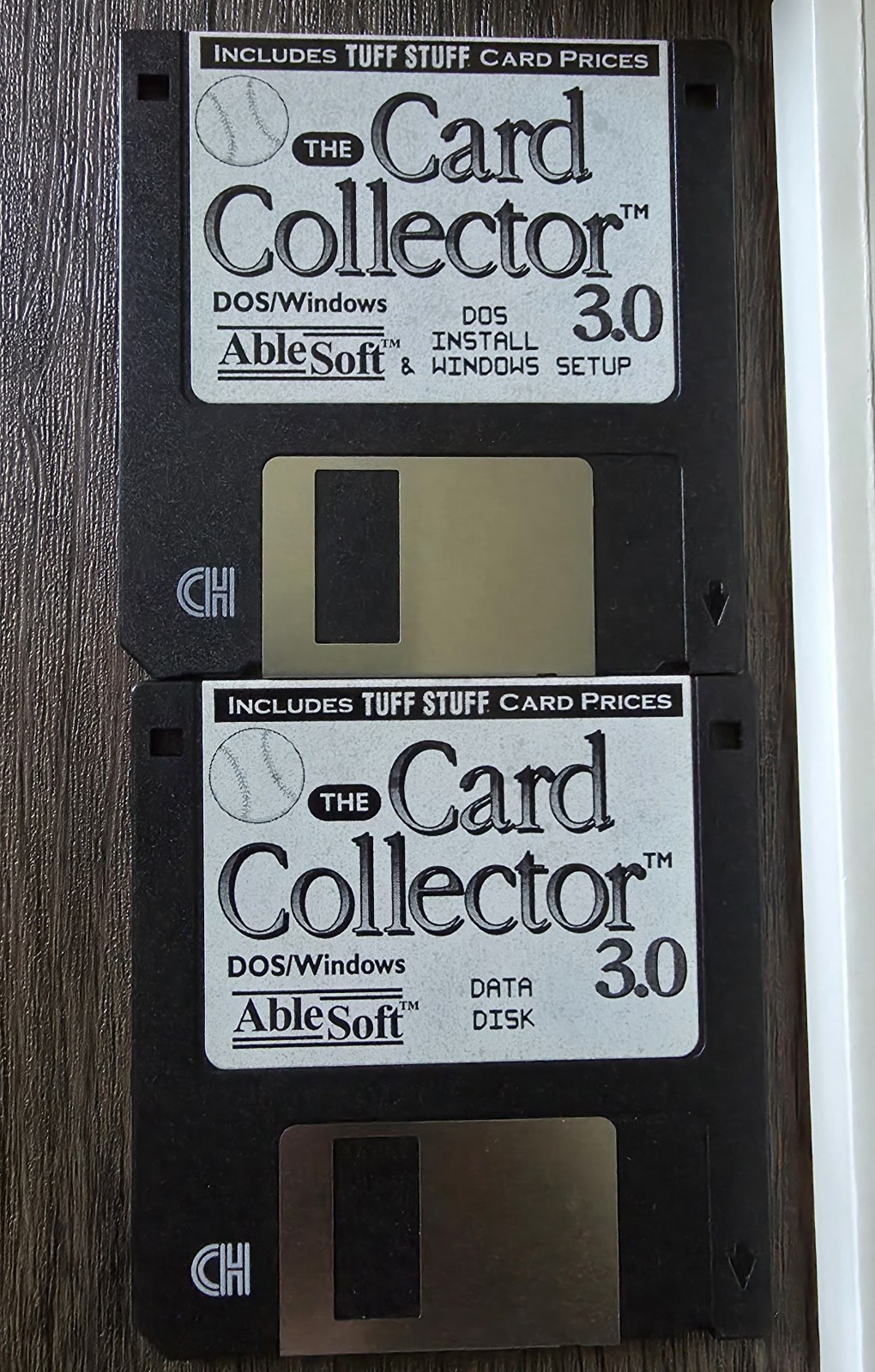 1994 AbleSoft The Card Collector Tuff Stuff Windows Disk Sports Program COMPLETE