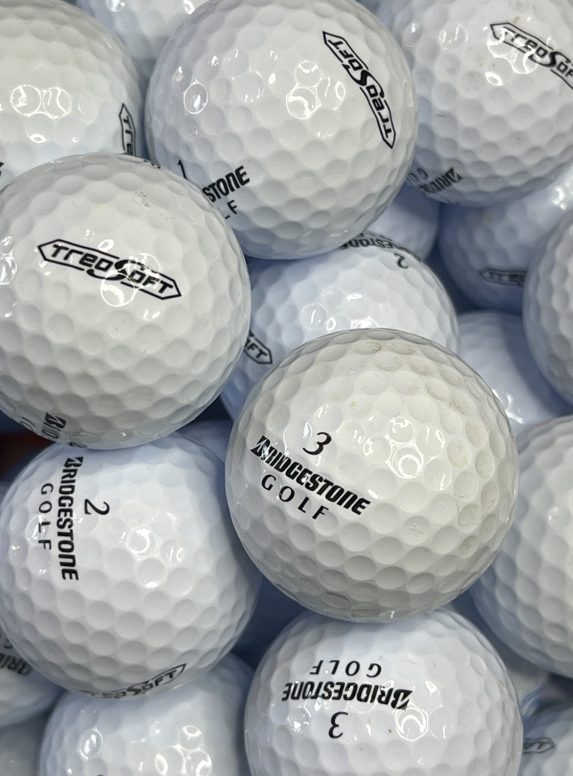 Bridgestone Treosoft.....24 Near Mint AAAA Used Golf Balls