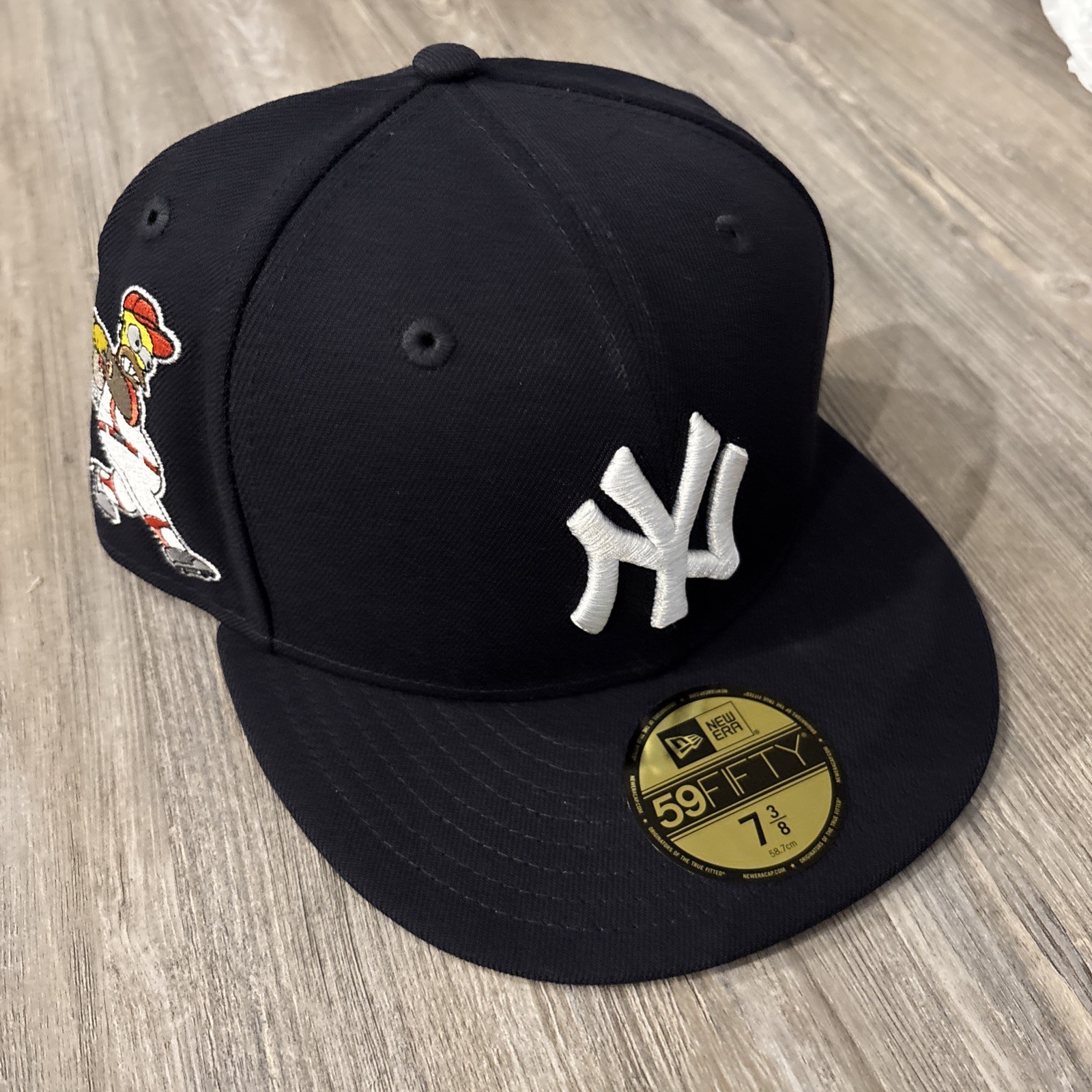 New York Yankees Fitted Size 7 3/8 Simpsons Homer at the Bat 'Wonderbat' 59Fifty