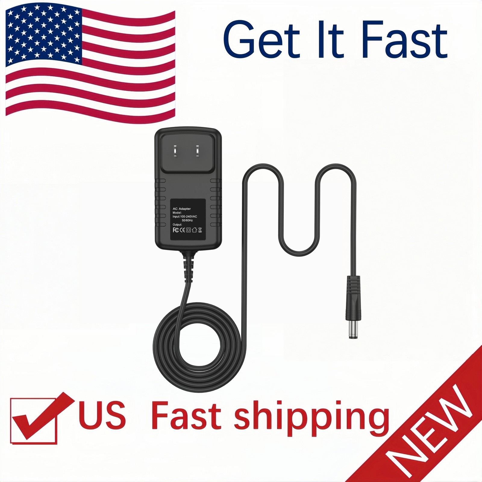AC Adapter for Crosley Cruiser Plus Turntable CR8005F-GA CR8005F-WO CR8005D-TU