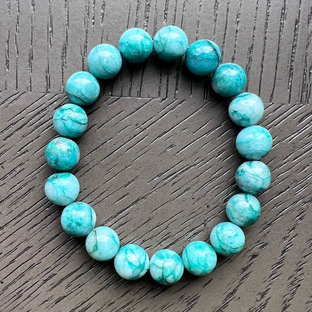 Chrysocolla bracelet 10mm 6.5’