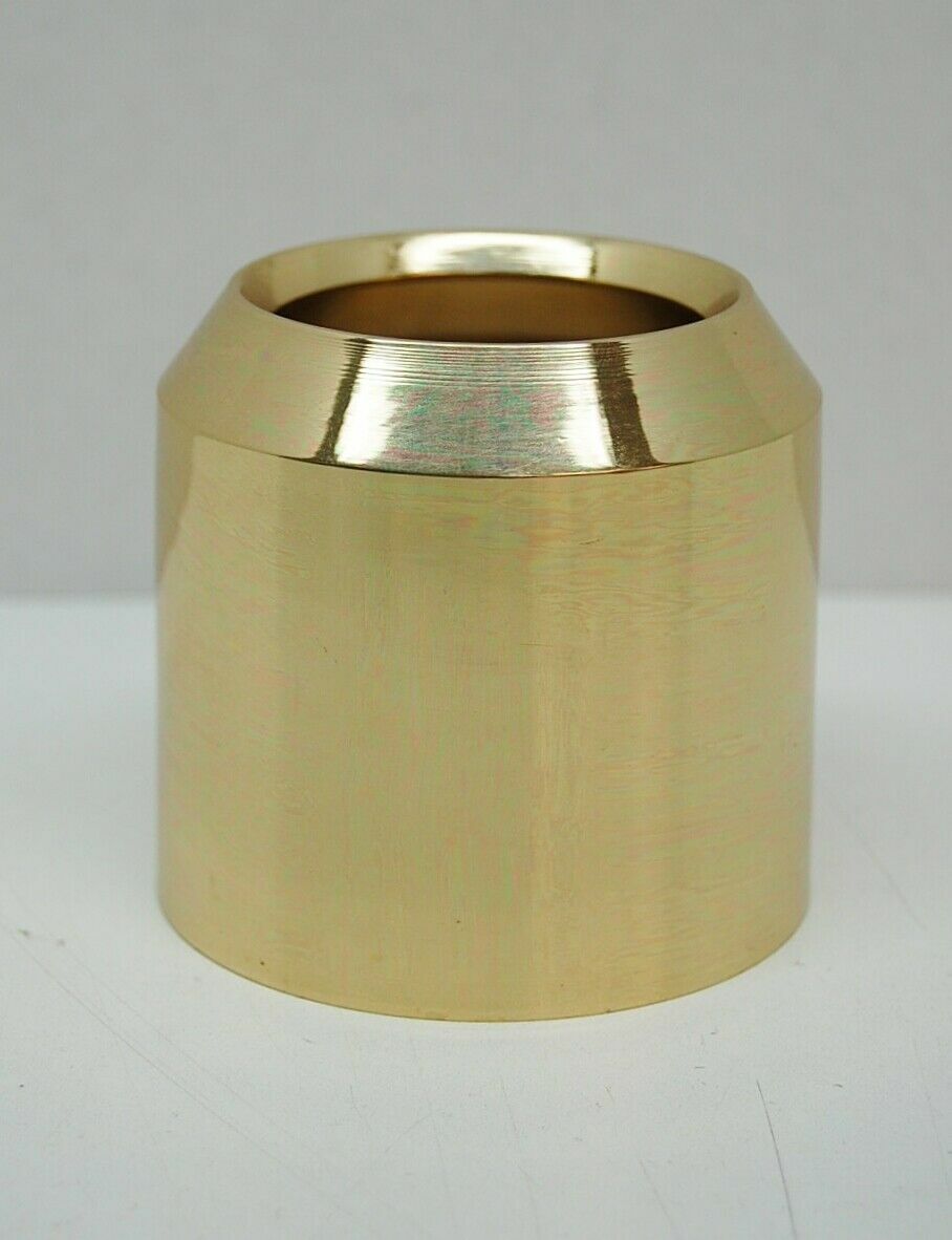 3" Candle Follower Solid Brass Smooth Church Paschal Size (Burner Topper Chaser)
