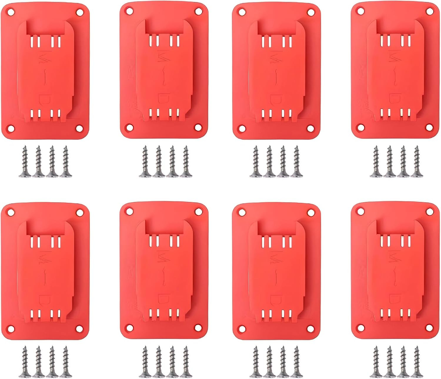 8-Piece Universal Wall Mount Tool Holders for M18, Dewalt 12V & 20V Tools