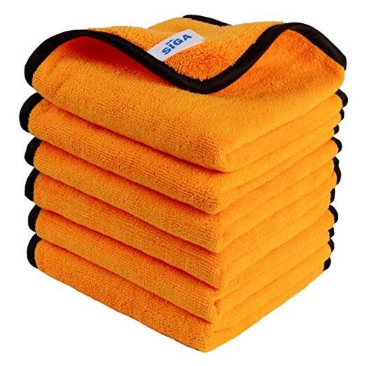 MR.SIGA Professional Premium Microfiber Towels for Cars, Dual-Sided Car 6