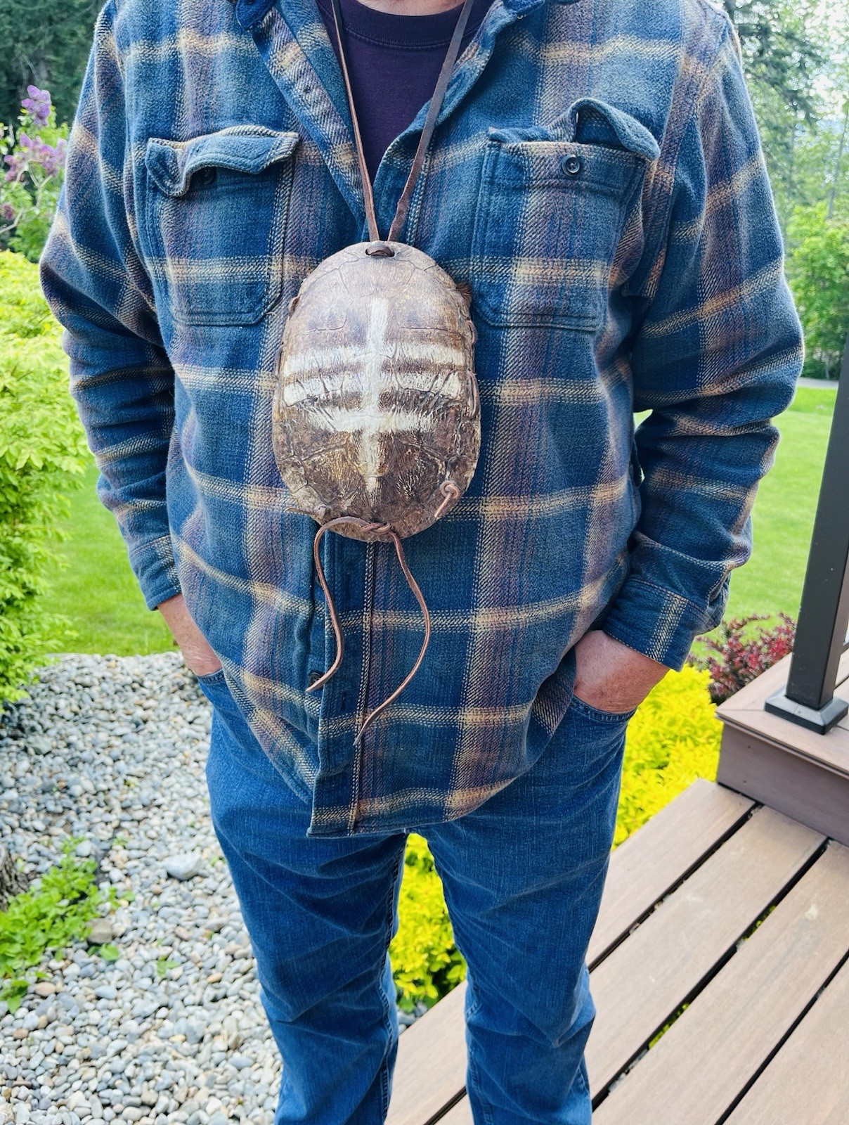 Mountain Man Large Mud Turtle Medicine Purse8"x5.5 Hudson Bay Cross Replica
