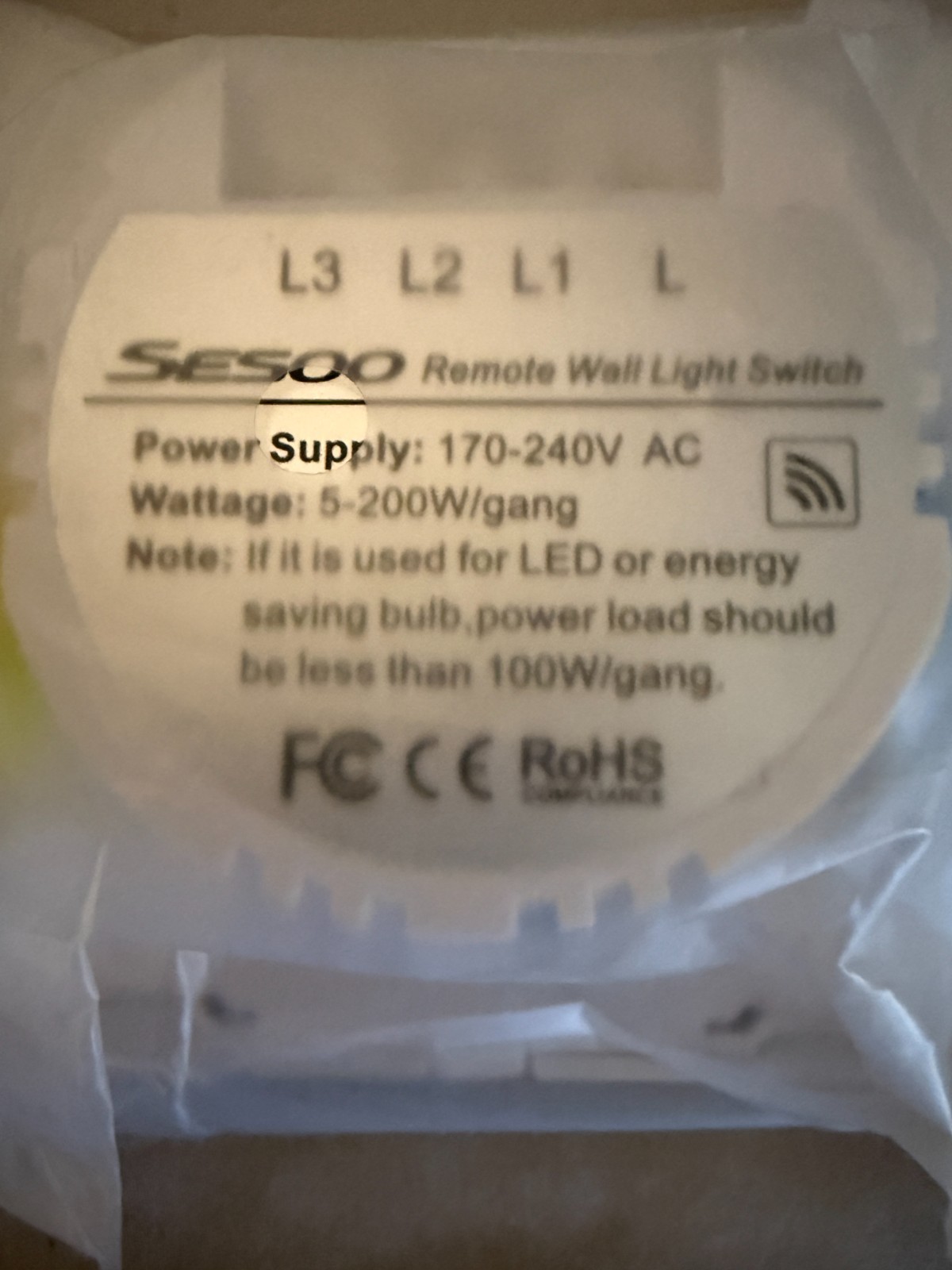 Lot of 3 Sesoo Smart Touch Switch