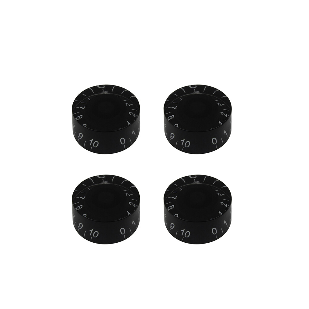 20PCS Volume Tone Control LP Guitar Speed Knobs Button Black & White Numbers