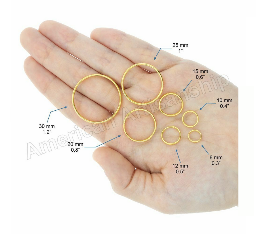 Round Split Ring Small to Large Double Loop Key Rings Keychain Rustproof Metal