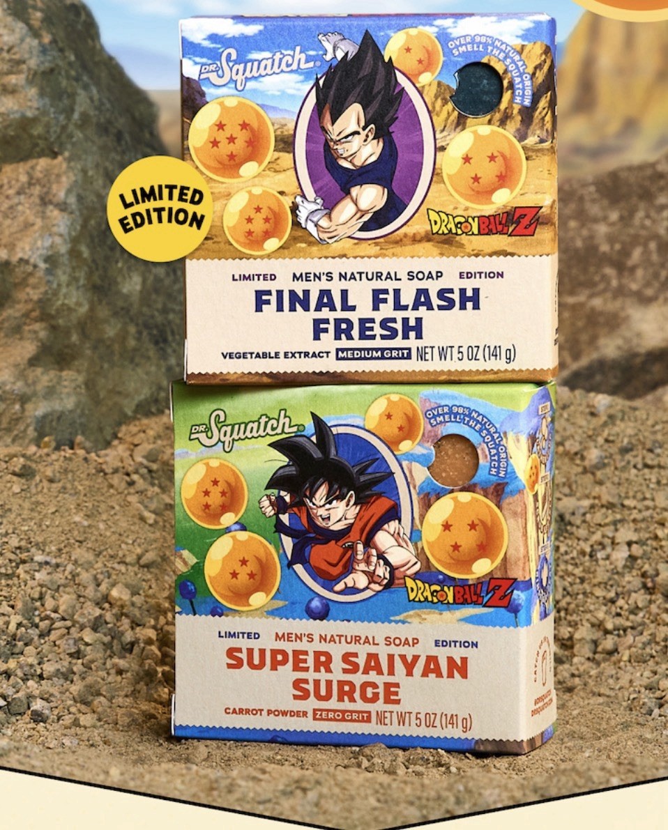 Dragon Ball Z - Final Flash Fresh & Super Saiyan Surge - 2 Pack Soap Dr Squatch