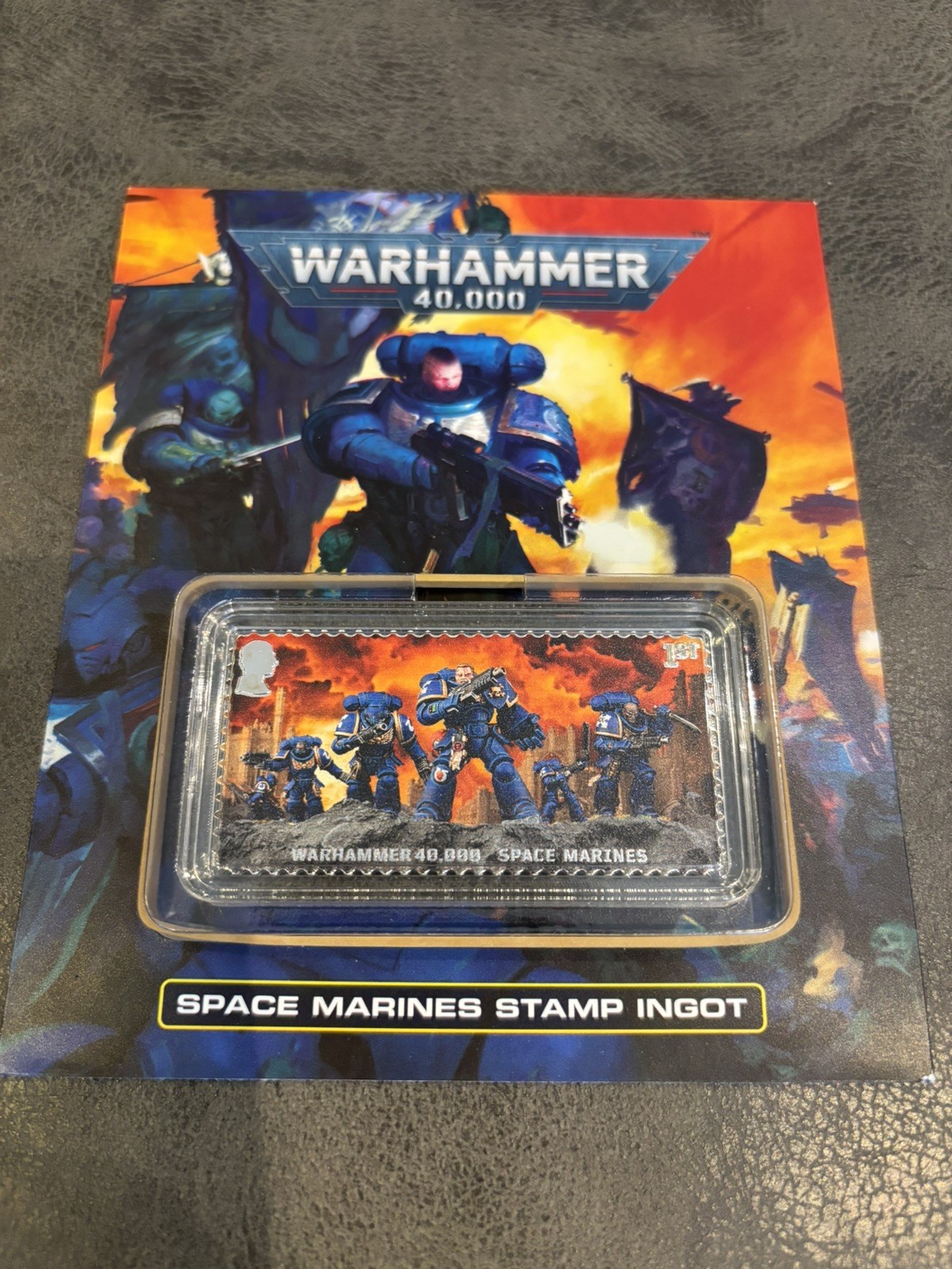 Warhammer 40K Limited Edition Royal Mail Stamp Silver Ingot 1623/5000