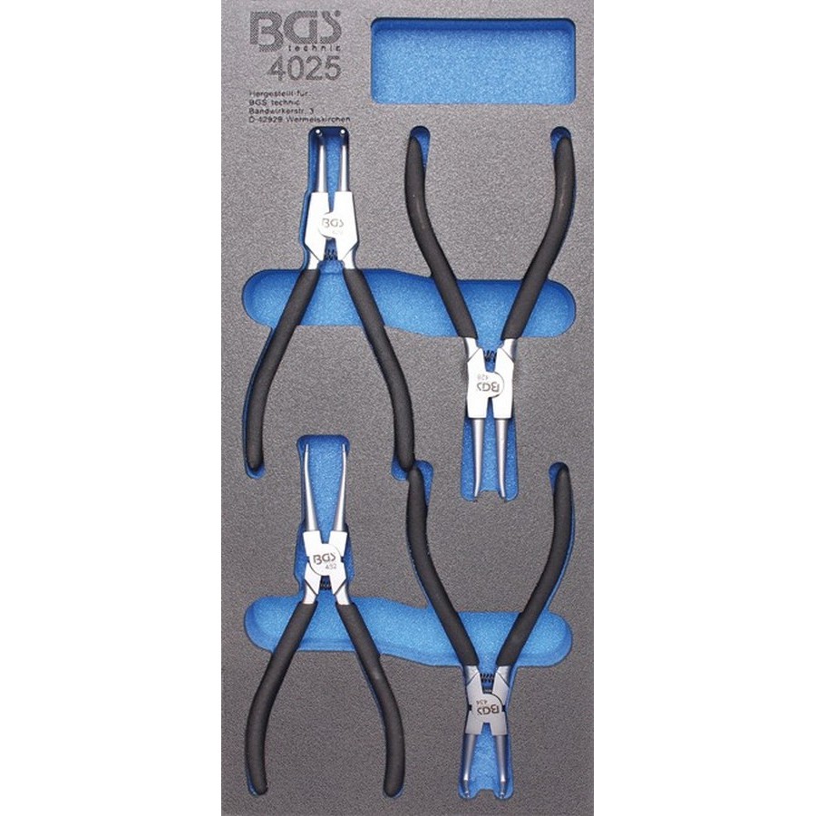 Cart Module, 4 Seeger Ring Pliers - Code BGS4025 FBGS4025 BGS Workshop
