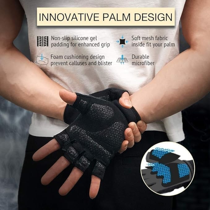 Comfortable & Durable Fitness Gloves – Perfect for Lifting, Training - Medium