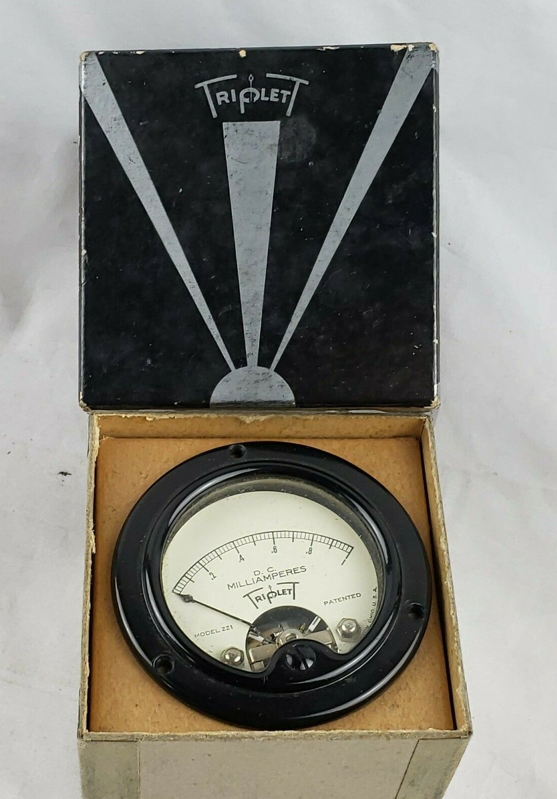 Triplett  DC Milliammeter 0-1 milliamperes - New old Mid-century Stock #221