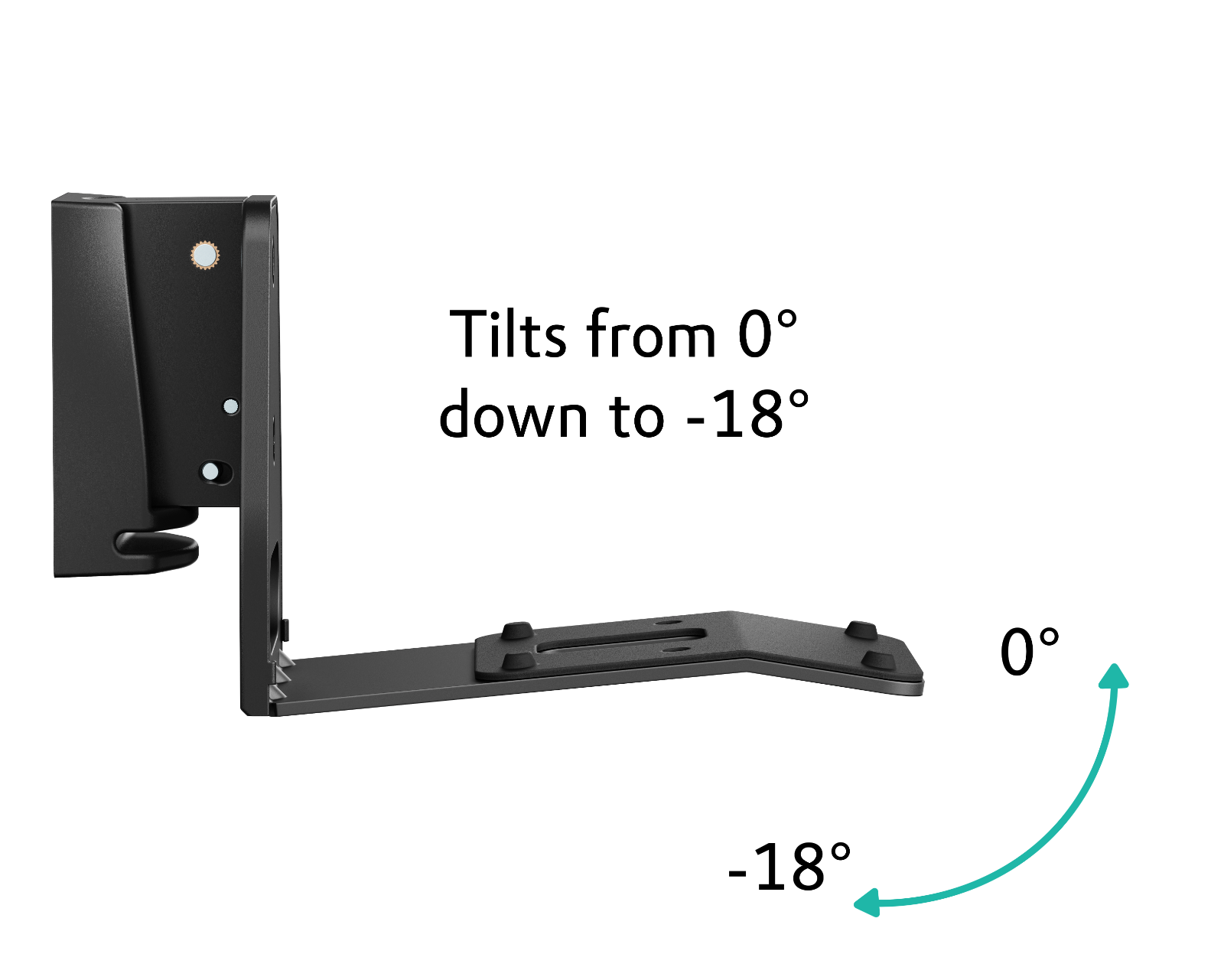 ynVISION Adjustable Wall Mounts Compatible w/ Sonos ERA 300 - Black - 2 Pack