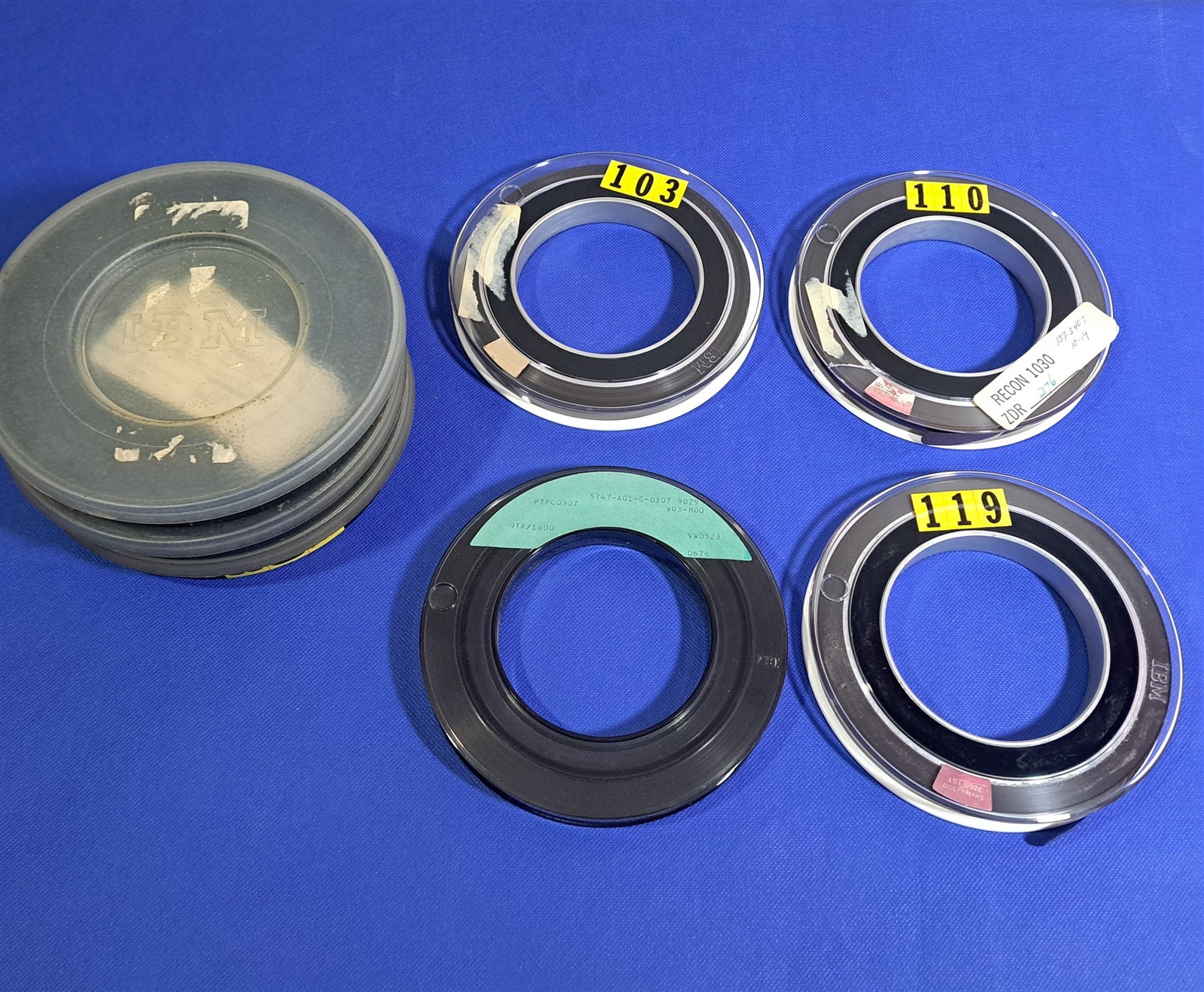 4 Reels 9-Track 6.25" Computer Data Magnetic Tape