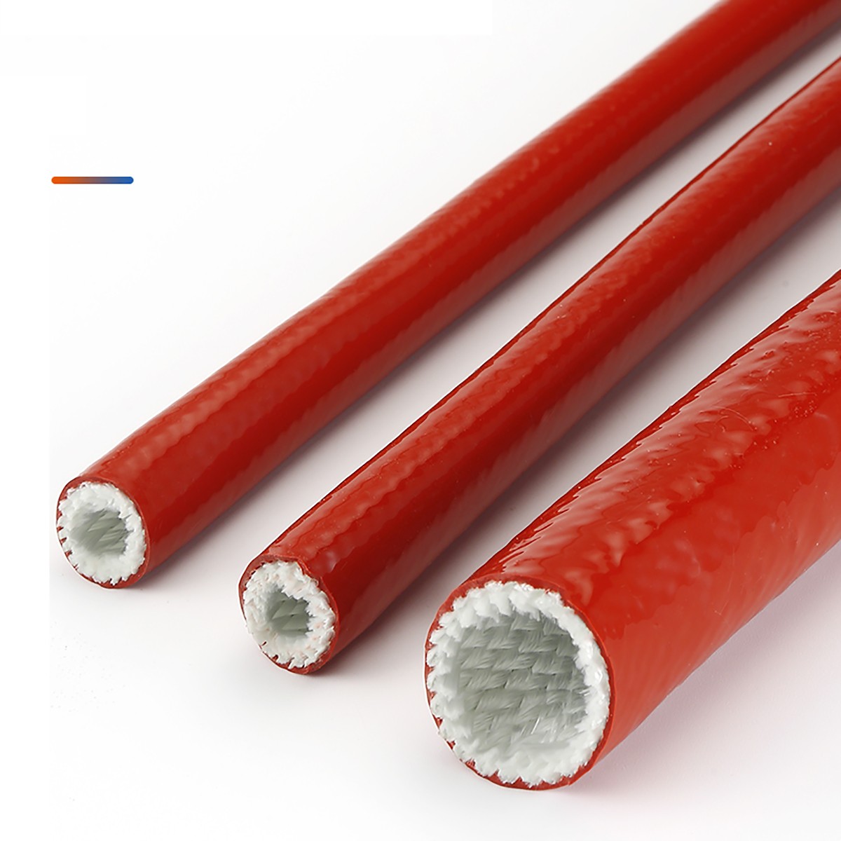 Silicone Rubber Fiberglass Heat/Fire Sleeving High Temp & Voltage Resistant Tube
