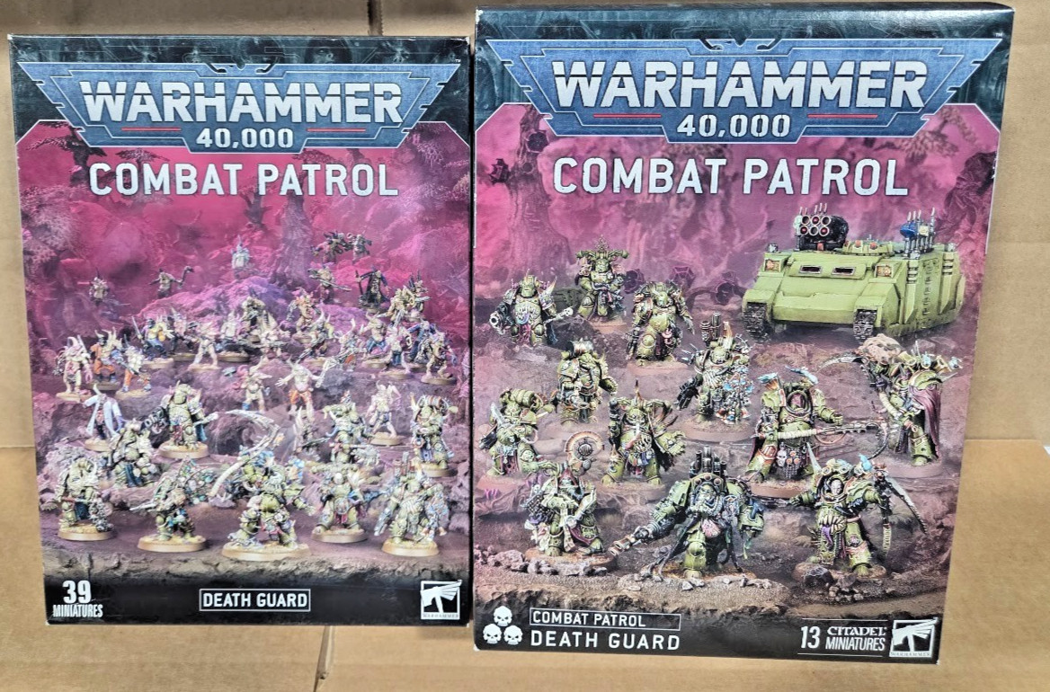 ⚔️O.C. WARHAMMER 40K - DEATH GUARD - 2 DIFFERENT COMBAT PATROLS - NIB⚔️