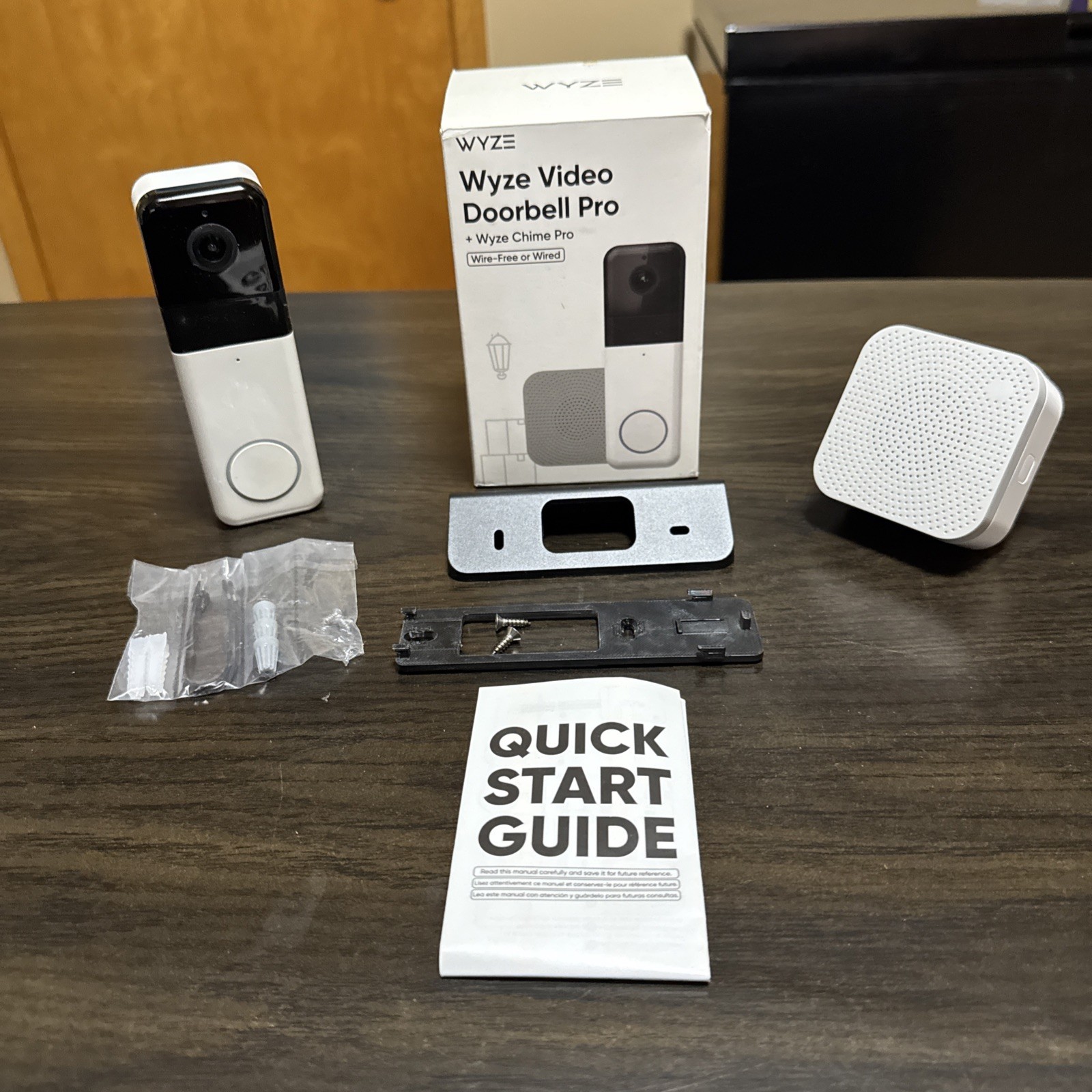 WYZE Video Doorbell Pro + WYZE Chime Pro, Wired or Wire-Free  A7