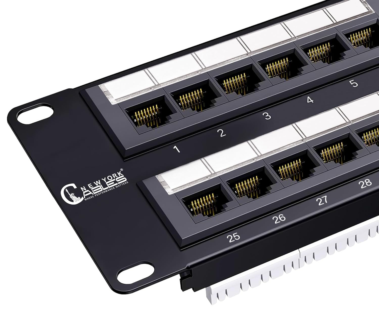 [UL Listed] 48 Port Cat6A Patch Panel, 10Gb Ethernet, 2U 19-Inch Rack or Wall...