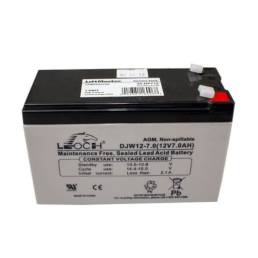 Liftmaster 29-NP712 / MBAT Replacement Battery For LA400, LA412, LA500 and More