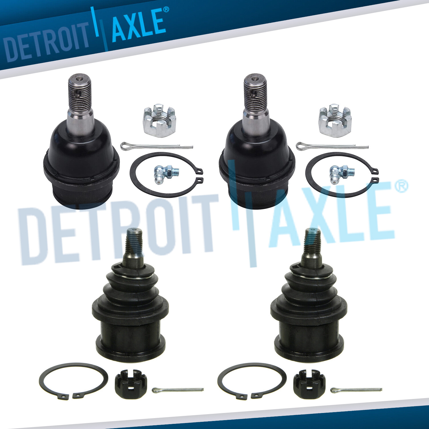 4pc Front Upper Lower Ball Joints for Expedition F-150 F-250 Mercury Navigator
