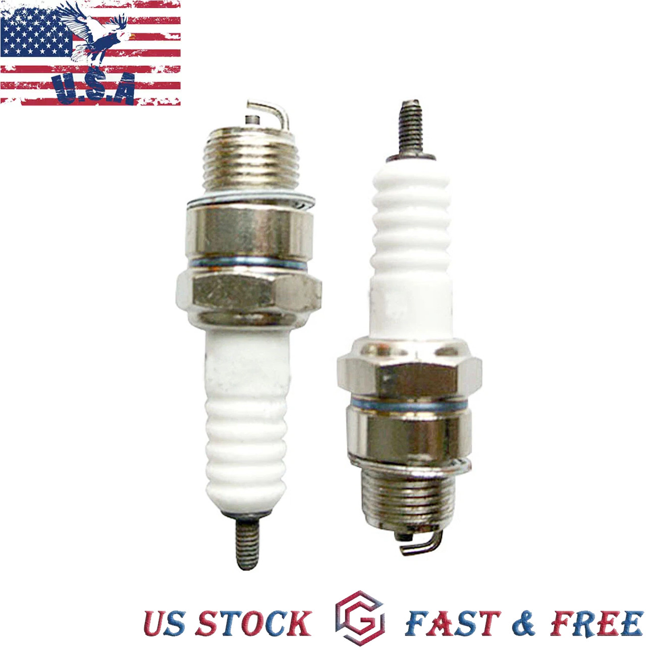 2* Spark Plug For 49cc 60cc 66cc 80cc 2 Stroke 2 Cycle Engine Motorized Bicycle