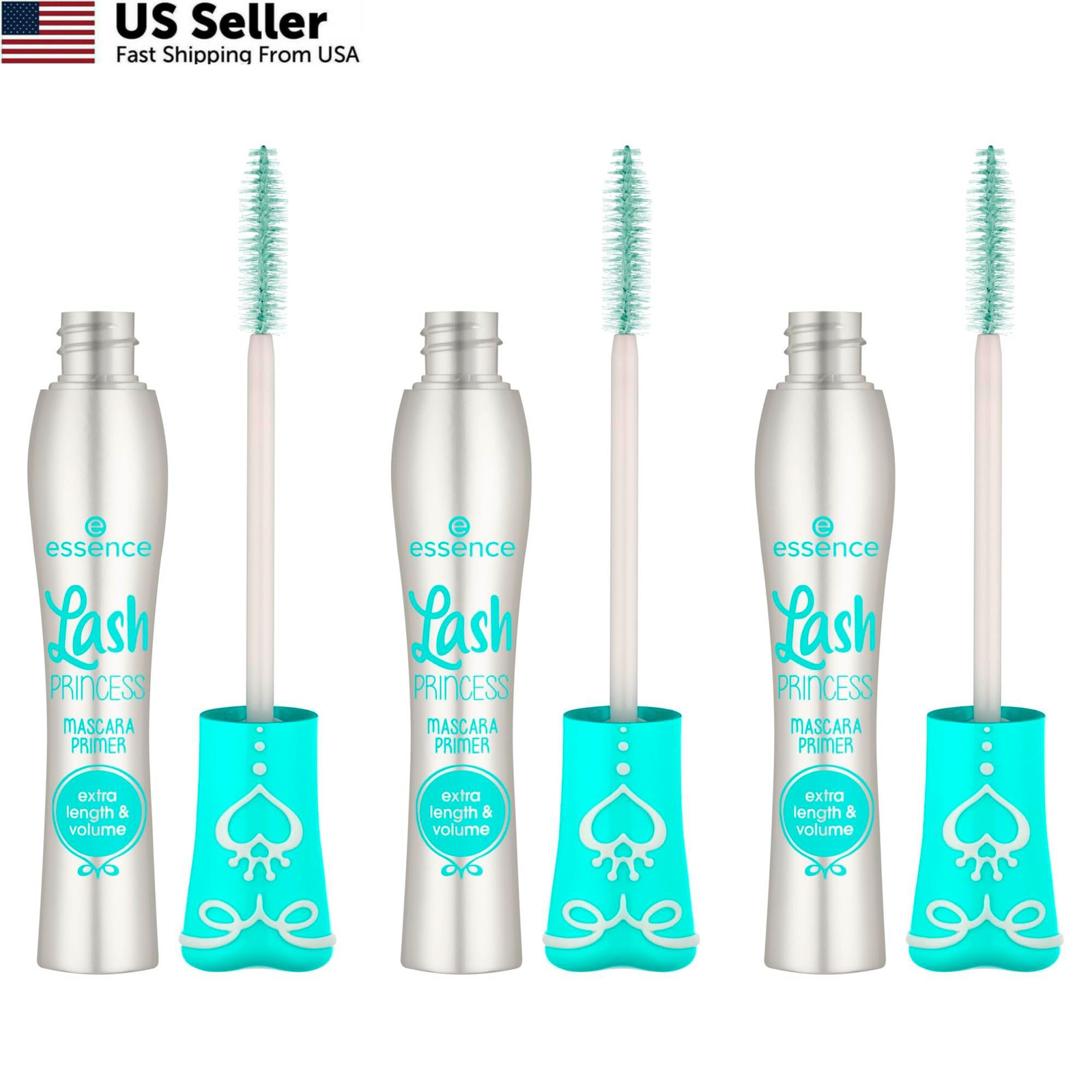 essence | Lash Princess Mascara Primer for Extra Length & 3 Pack, Light Green