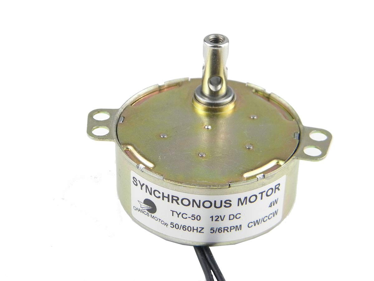 CHANCS TYC-50 Synchronous Motor 12V DC 5-6RPM CW/CCW 4W Electric Gear Motor...