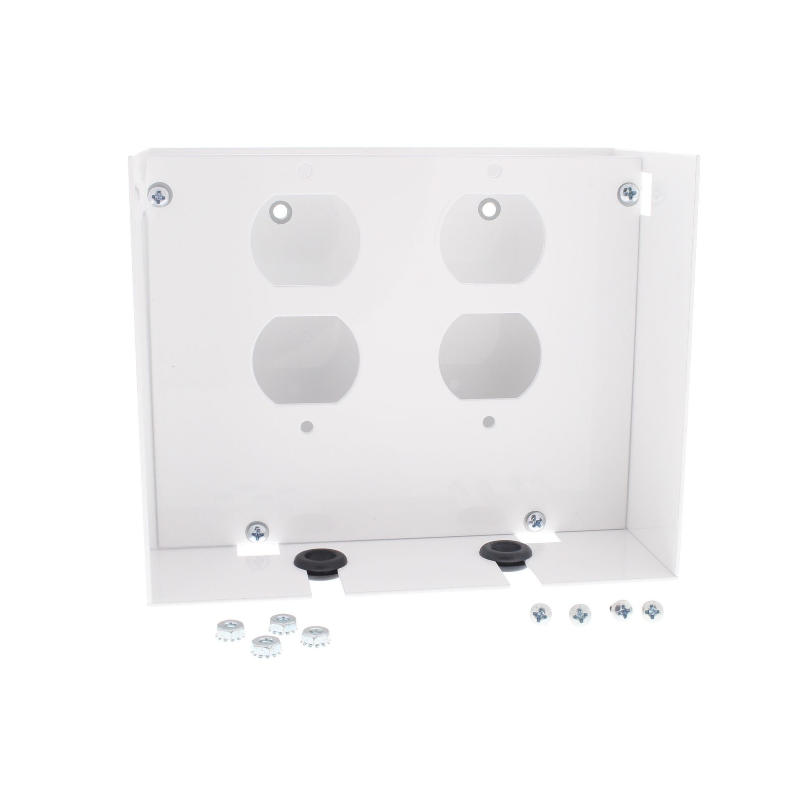 Cooper 5591 White 4-Outlet Recessed AC Accessry Box for 5576-E18 E36 Enclosures