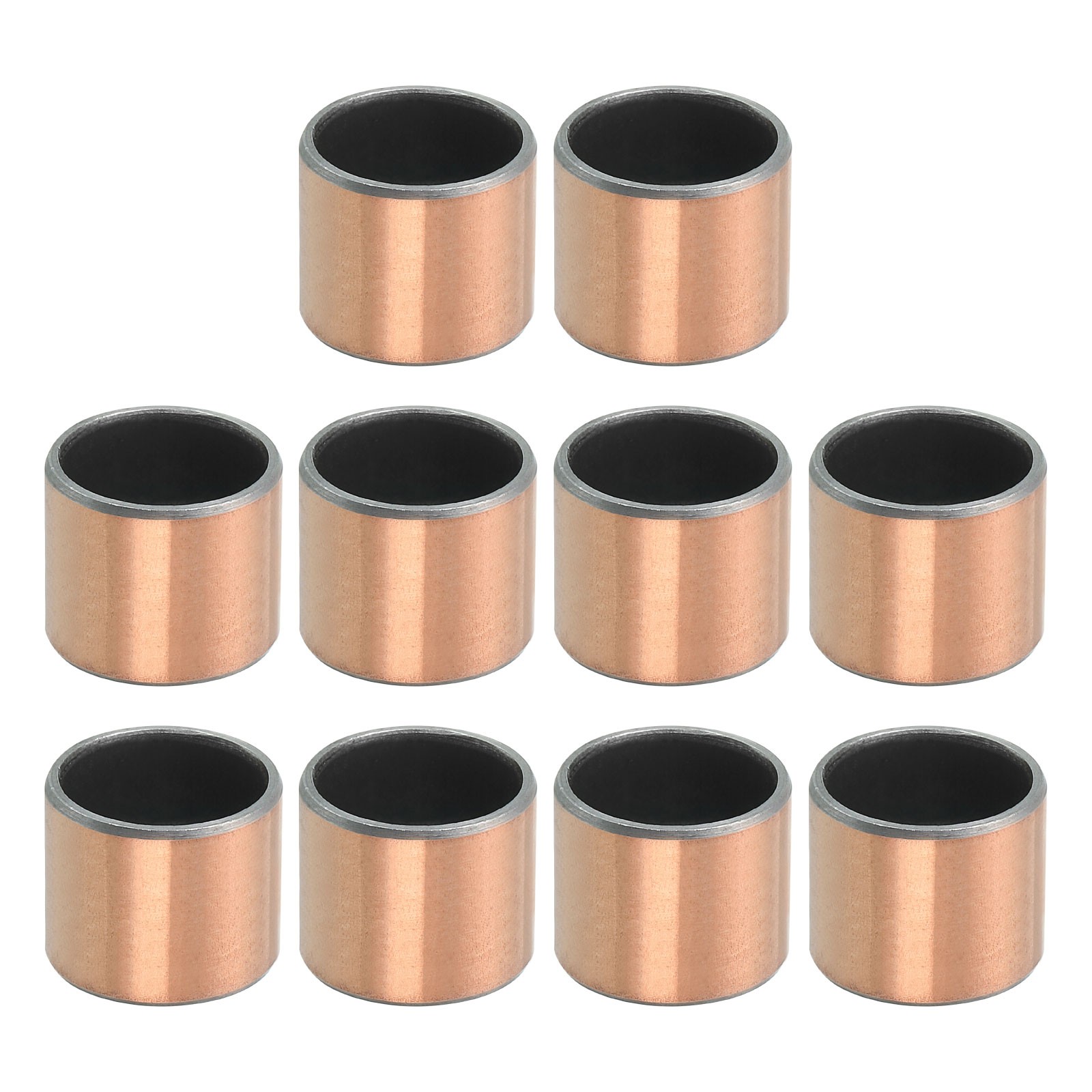 10Pcs Sleeve Bearing 1/2" Bore x 19/32" OD x 1/2" Length Wrapped Oilless Bushing