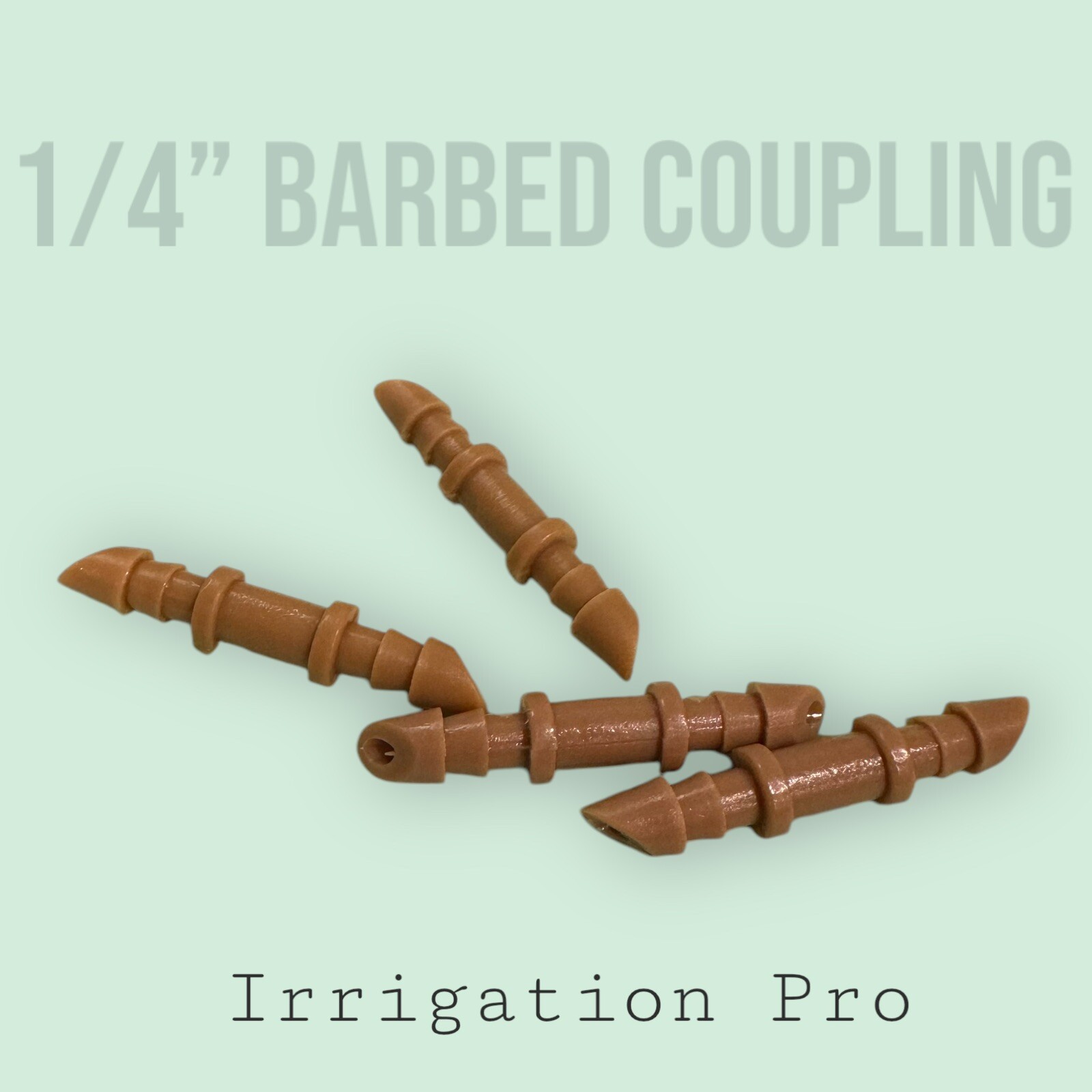 10 Pack 1/4" Barbed Coupling Drip Irrigation Connector Self Piercing Poly Tube