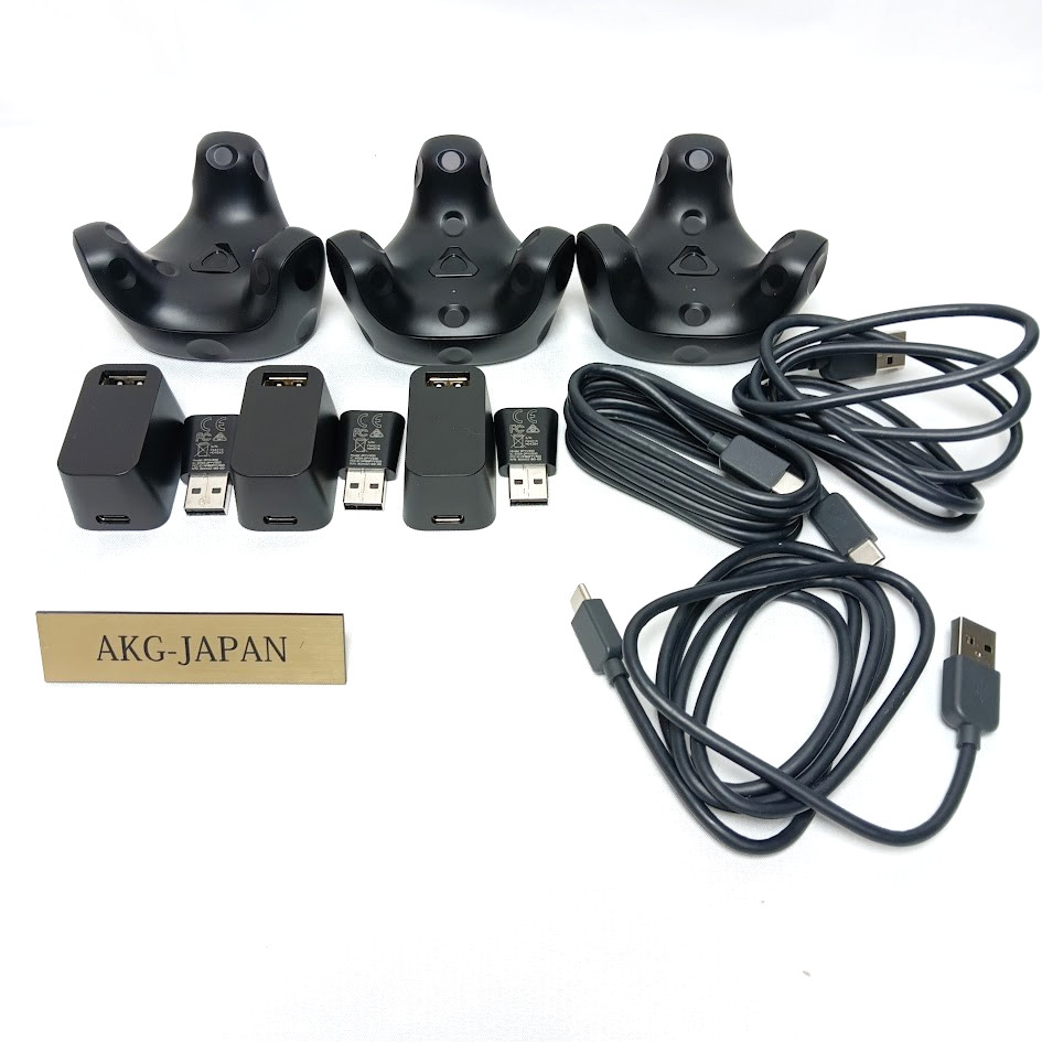 HTC VIVE Tracker 3.0 2021 Model x3 Set USB Cable Working Japan Used
