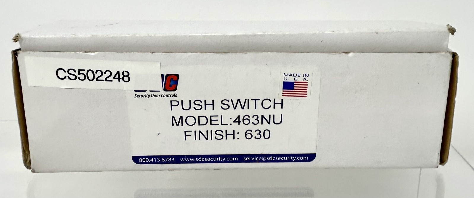 SDC 463NU Hard Wire Push Exit Switch Narrow New Open Box Security Door Controls