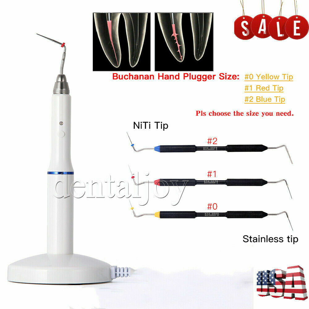 Dental Endo Gutta Percha Obturation Heated Pen/ Buchanan Hand Plugger Tip USA